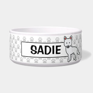 Écuelle Chien de dessin animé blanc Husky sibérien