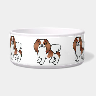 Écuelle Chien de dessin animé japonais Chin rouge et blanc