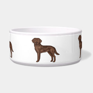 Écuelle Chien de dessin animé Labrador Retriever au chocol