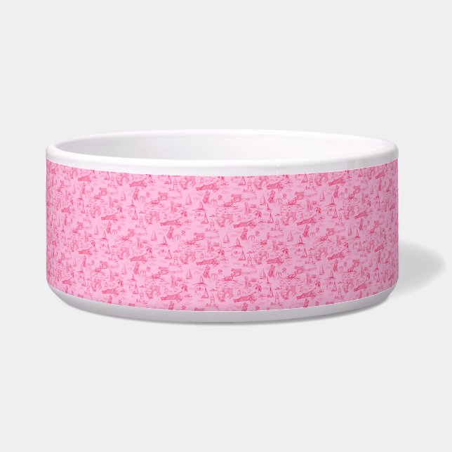 Écuelle Chien de Mer Toile Rose  (Devant)