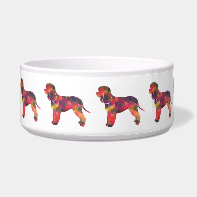 Écuelle Chien d'eau Irlandais Geo Silhouette Multi (Devant)