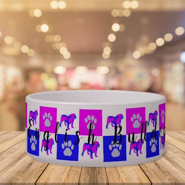 Écuelle Chien et Paw Chien et Paw Hot Pink & Blue Pet Pet  (Créateur téléchargé)
