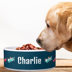 Écuelle Chien Mignon Amusant Avions Drôle Animal Bébé Four
