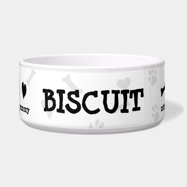 Écuelle Chien moderne personnalisé (Devant)