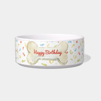 Écuelle Chien Os Anniversaire Fête Chien
