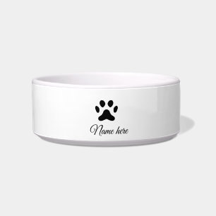 Écuelle Chien patte noir animal ajouter nom texte animal p