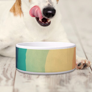 Écuelle Chien Super Retro Rainbow Personnalisé
