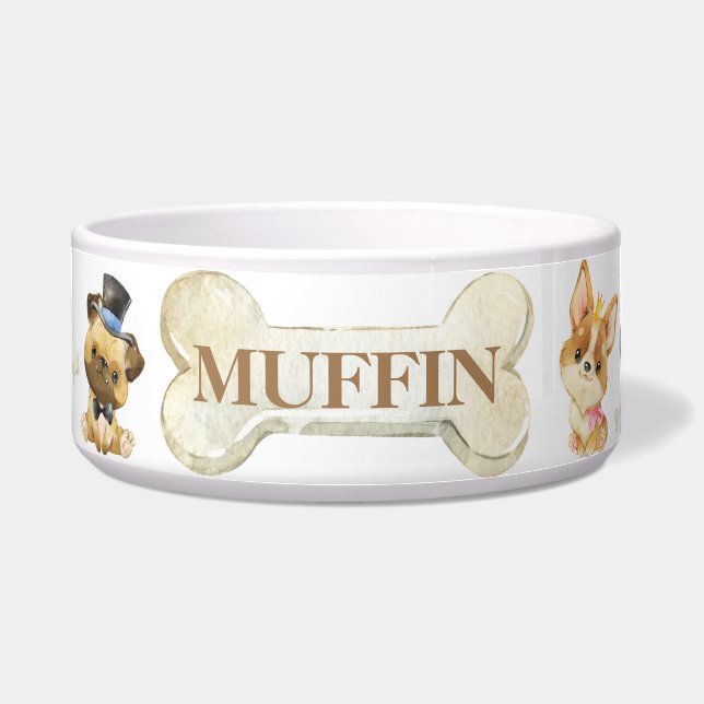 Écuelle Chiens bien habillés Corgi Carlin Dachshund Sheepd (Devant)