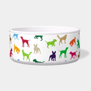 Écuelle Chiens colorés silhouettes