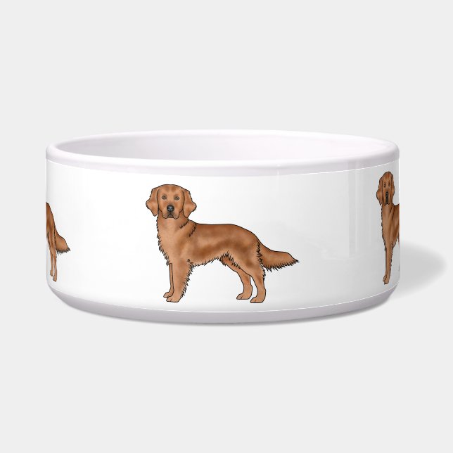Écuelle Chiens de bande dessinée mignons Retriever doré ro (Devant)