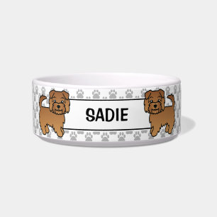 Écuelle Chiens de bande dessinée Terrier Norfolk Rouge & N