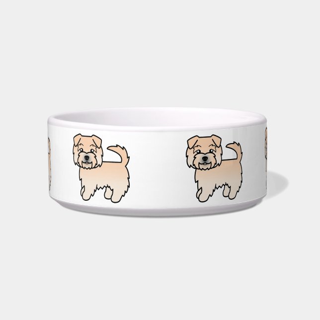 Écuelle Chiens de dessin animé mignons Wheaten Norfolk Ter (Devant)