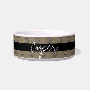 Écuelle Chiens Taupe Motif de coeur Nom personnalisé Chien