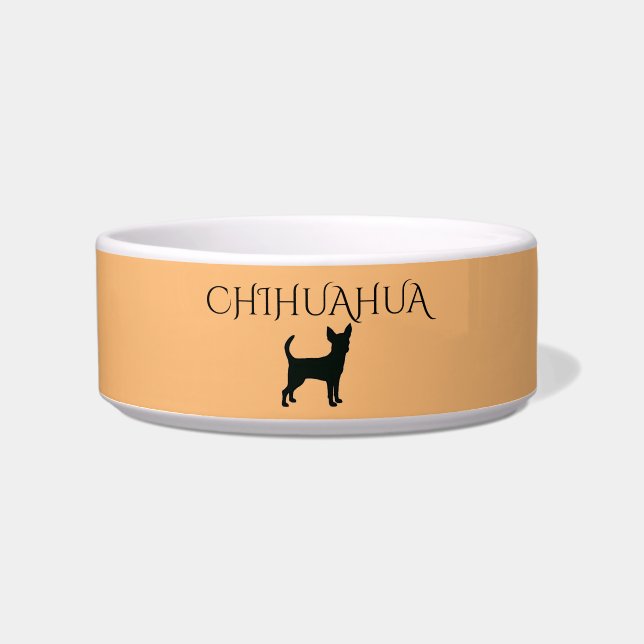 Écuelle Chihuahua bol en céramique pour chien. (Devant)