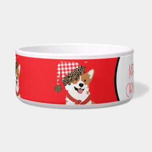 Écuelle Chiot de vacances adorable portant un chapeau de P
