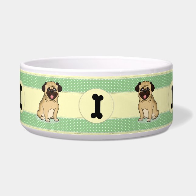 Écuelle Chiots, os et Pois (Devant)