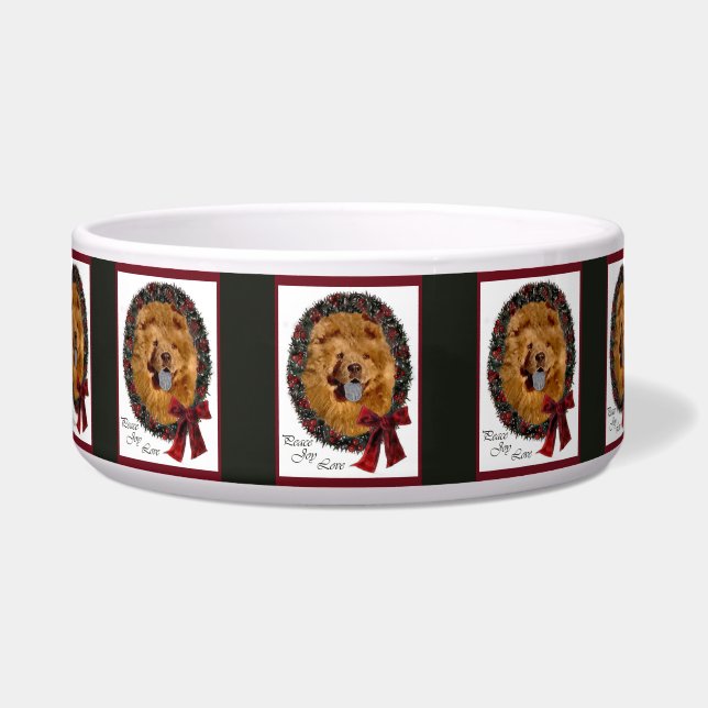 Écuelle Chow Chow Christmas Chien Bowl (Devant)