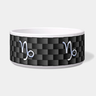 Écuelle Chrome d'argent comme Capricorn Symbole de fibre d