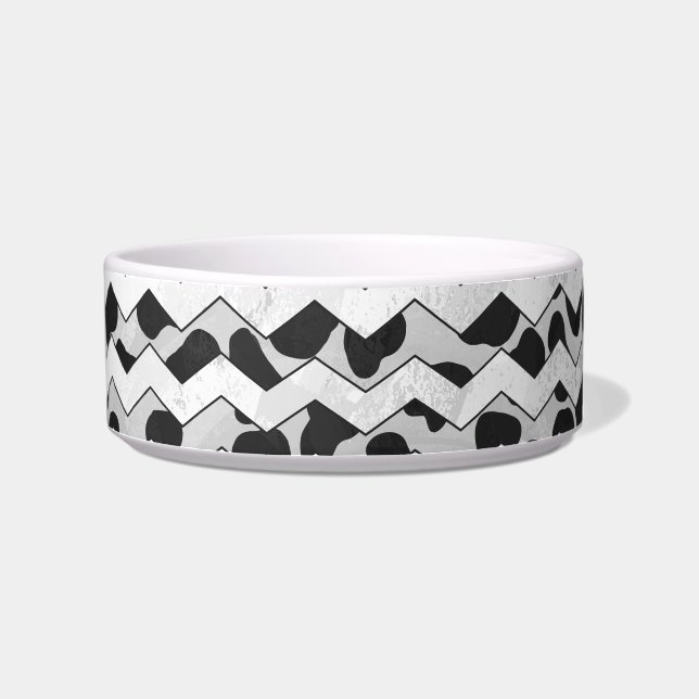 Écuelle Chvron noir et blanc dalmate (Droite)