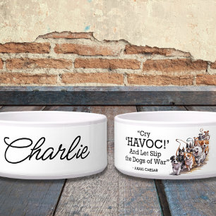 Écuelle Citation "Cry Havoc" Minimaliste de l'aquarelle de