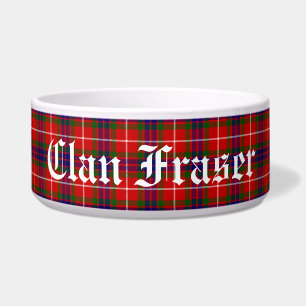 Écuelle Clan Fraser Tartan Plaid Custom Pet Bowl