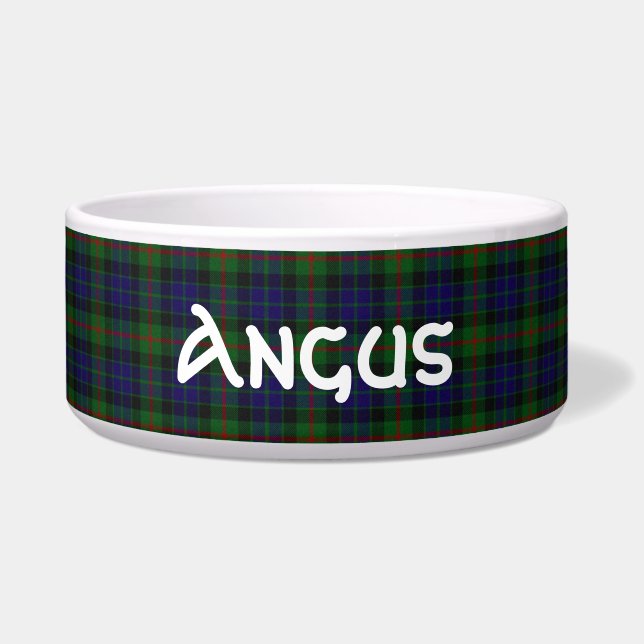 Écuelle Clan Gunn Tartan personnalisé Plaid Pet Bowl (Devant)