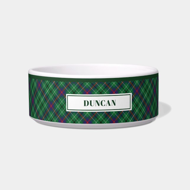 Écuelle Clan Tartan personnalisé Duncan Plaid Motif (Devant)