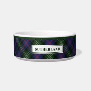 Écuelle Clan Tartan personnalisé Sutherland Plaid Motif