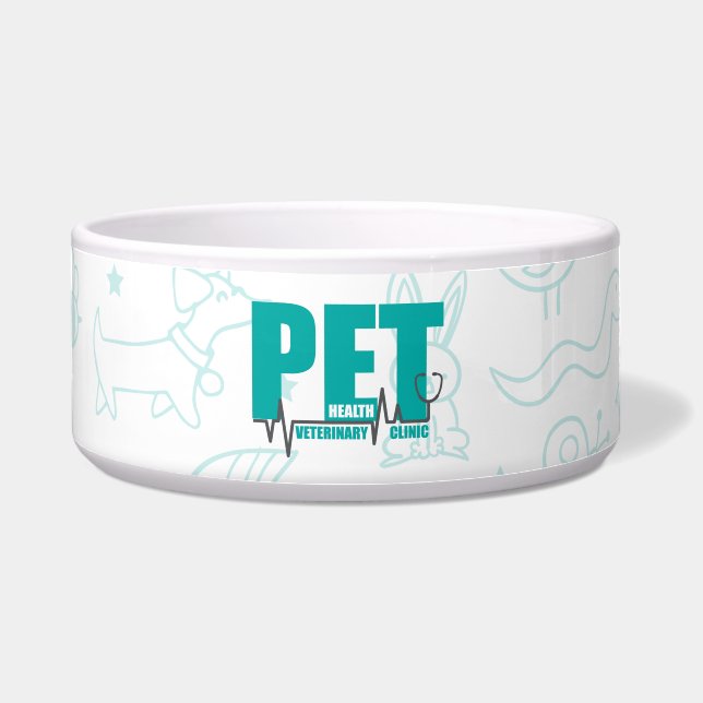 Écuelle Clinique vétérinaire moderne logo bleu (Devant)