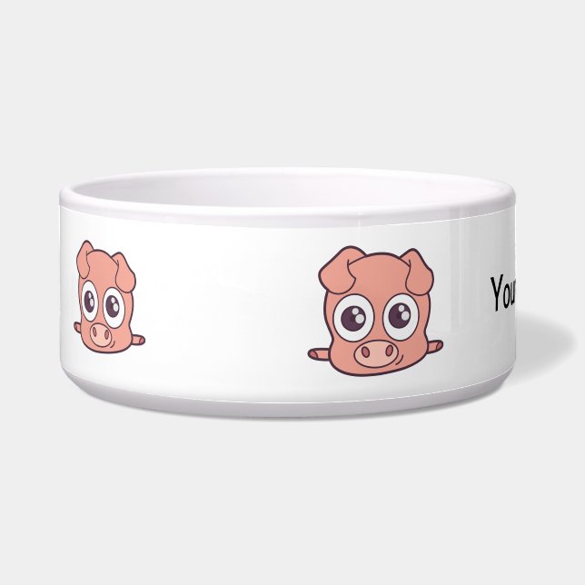 Écuelle Clipart mignon de porc (Devant)