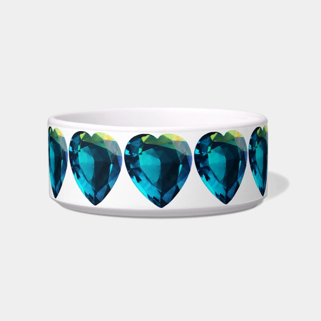 Écuelle Coeur Aquamarine, Bleu (Devant)