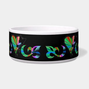 Écuelle Coeur arc-en-ciel avec Lily et Papillon