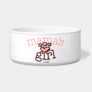 Écuelle Coeur Empreinte de patte rose de maman