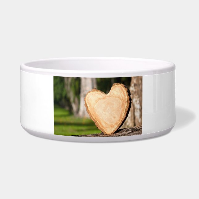 Écuelle coeur en bois (Devant)