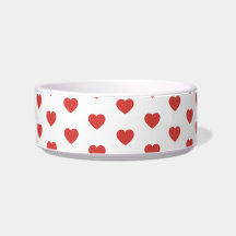 Cœurs à pois Amour Chat Chien
