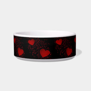 Écuelle Cœurs Rouges avec Motif de Paillettes et de Points