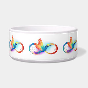 Écuelle Colibri arc-en-ciel avec symbole Infinity