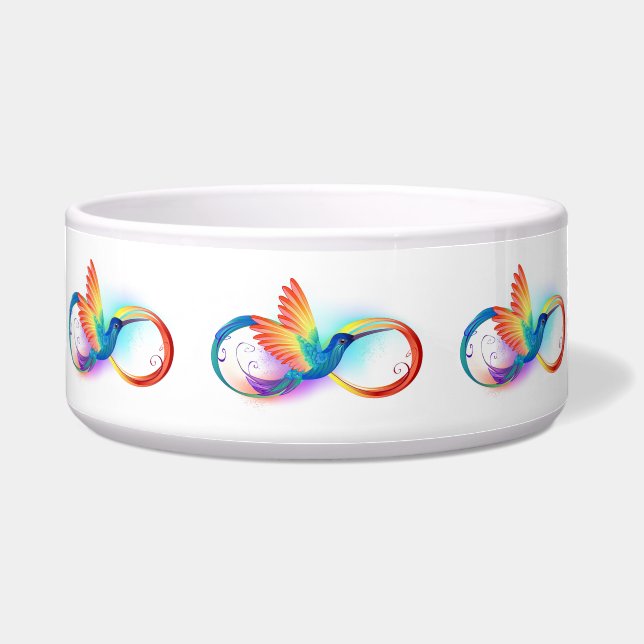 Écuelle Colibri arc-en-ciel avec symbole Infinity (Devant)