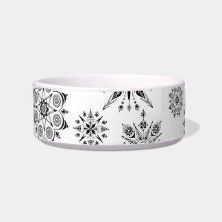 Écuelle Comedero de cerámica para mascotas con mandalas