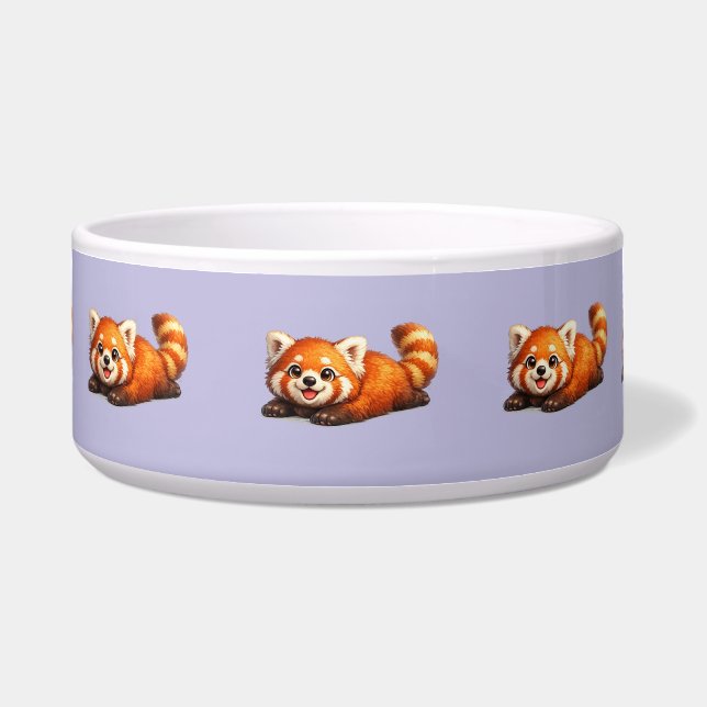Écuelle Conception d'animal Kawaii de Panda Rouge Mignon s (Devant)