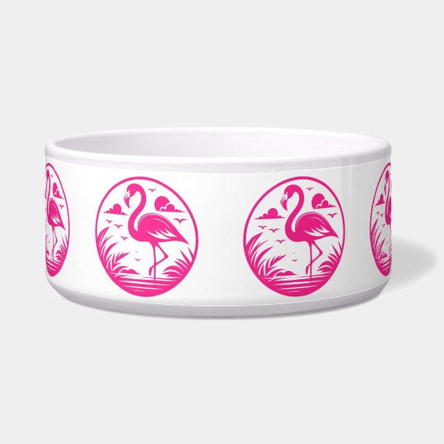 Écuelle Conception de cercle d'été flamant rose-68730 (Devant)