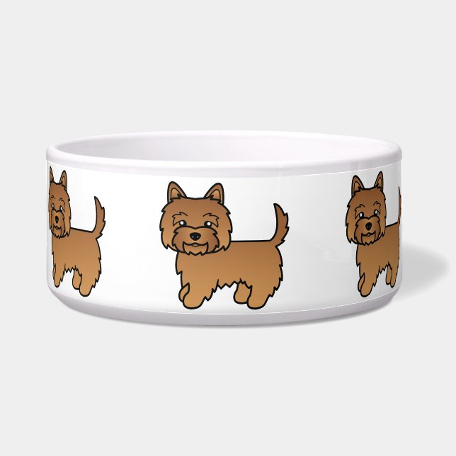Écuelle Conception de chien de dessin animé Terrier Cairn  (Devant)