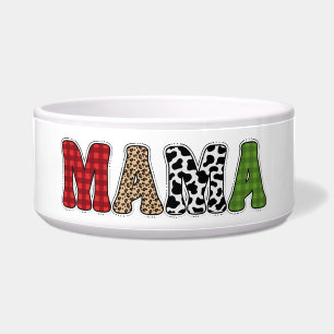 Écuelle Conception de motif à carreaux de Mama Noël