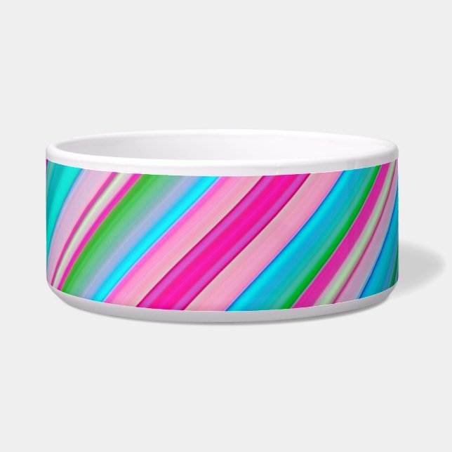 Écuelle Conception de motif à rayures arc-en-ciel vibrant (Devant)