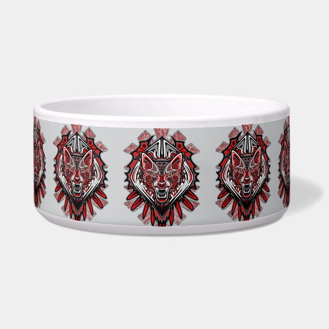 Écuelle Conception de totem tribal Haida Loup (Devant)