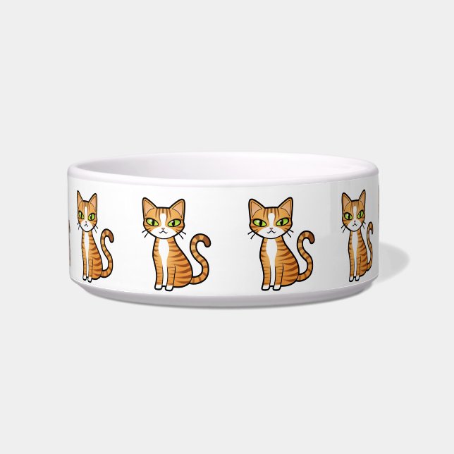 Écuelle Concevez votre propre motif de chat de bande (Devant)