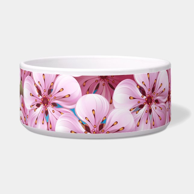 Écuelle Cône rose Sakura crème glacée gaufre (Devant)