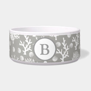 Écuelle Côté Mer Blanche Coraux et Coquillages Monogramm