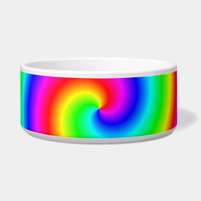 Écuelle Couleurs d'arc-en-ciel. Spirale lumineuse et (Devant)