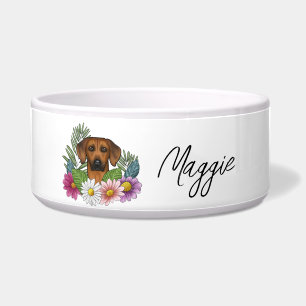 Écuelle Couleurs De Rhodesian Ridgeback Et Nom De Fleurs S